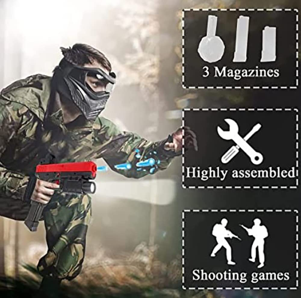 AIHEKSL Gel Ball Blaster in backyard action for active outdoor recreation.