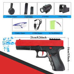 AIHEKSL Gel Ball Blaster drum hopper enables extended battles and quick reloading.