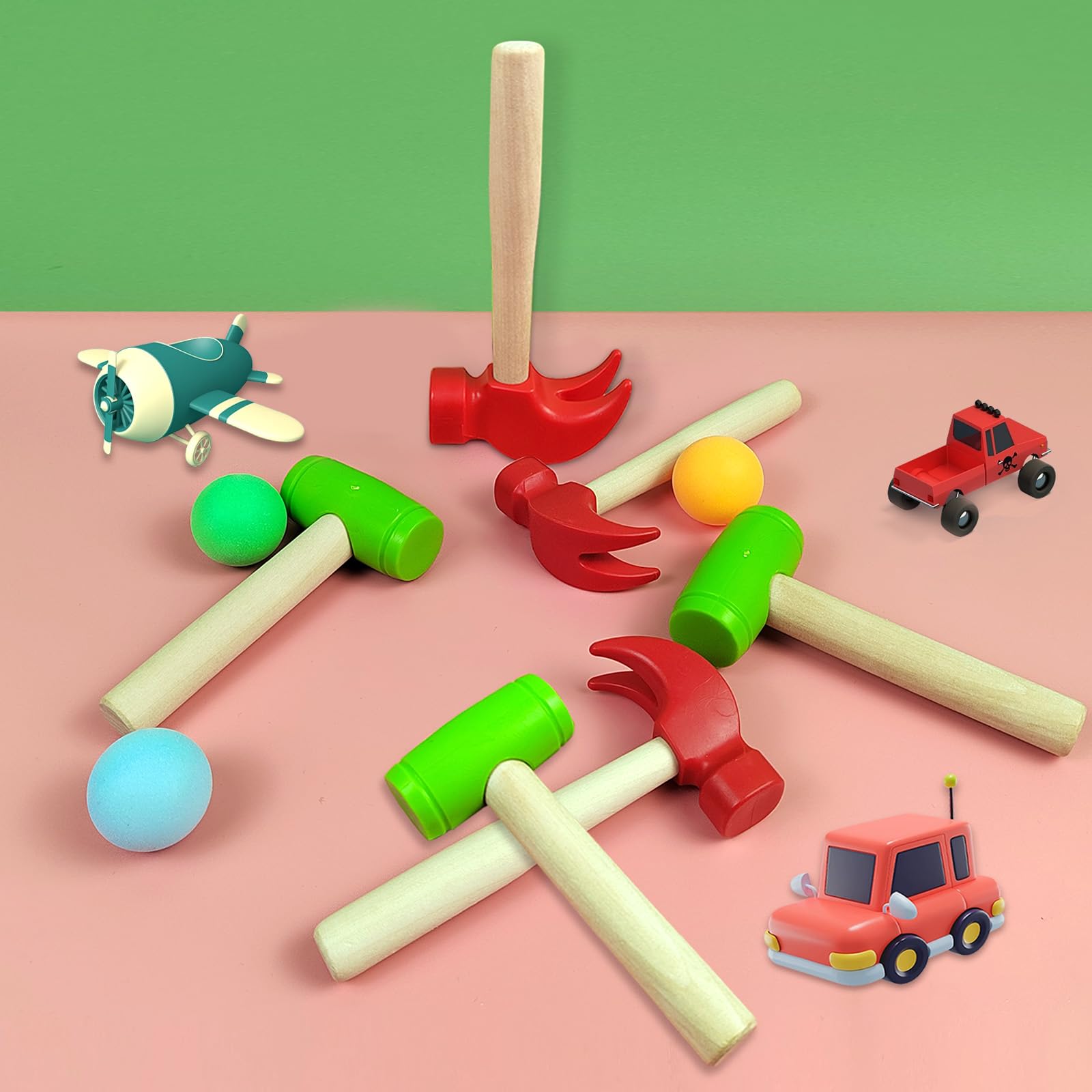 AIHSUMC bamboo tees multi-color set enables stacking and color sorting.