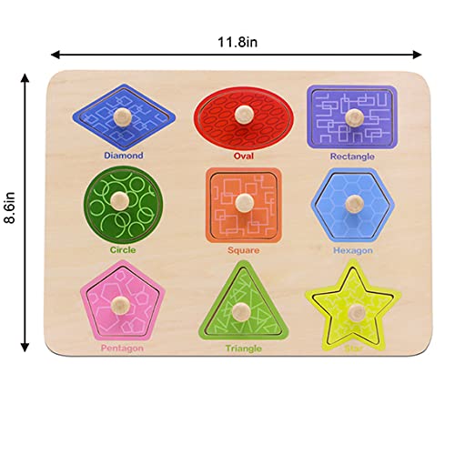 Aile bright colors on puzzle pieces support engaging shape matching.