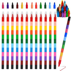 ailixinda stacking crayons 12 colors set for colorful home or classroom use