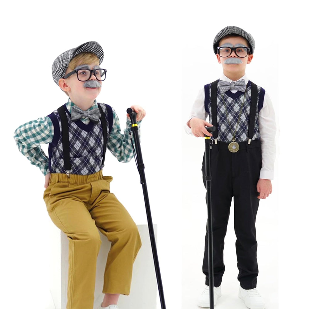 Aimeiar Kids vest waistcoat adds authentic age texture for 100th day celebrations.