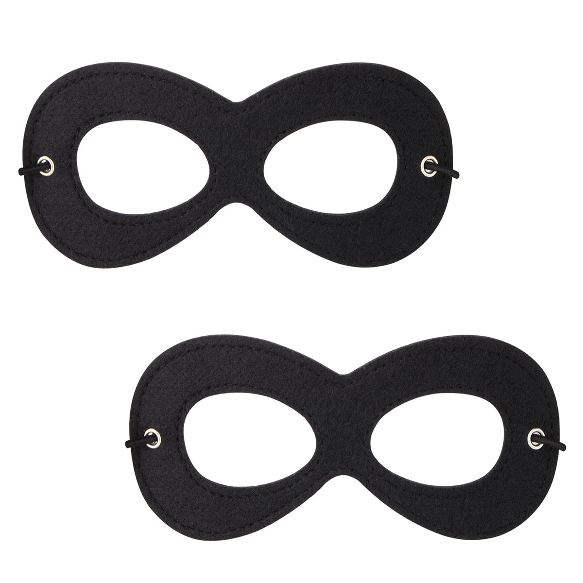 Aimike two-pack black felt superhero masks, ideal for cosplay and party use.