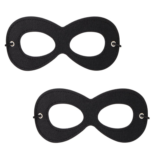 Aimike two-pack black felt superhero masks, ideal for cosplay and party use.