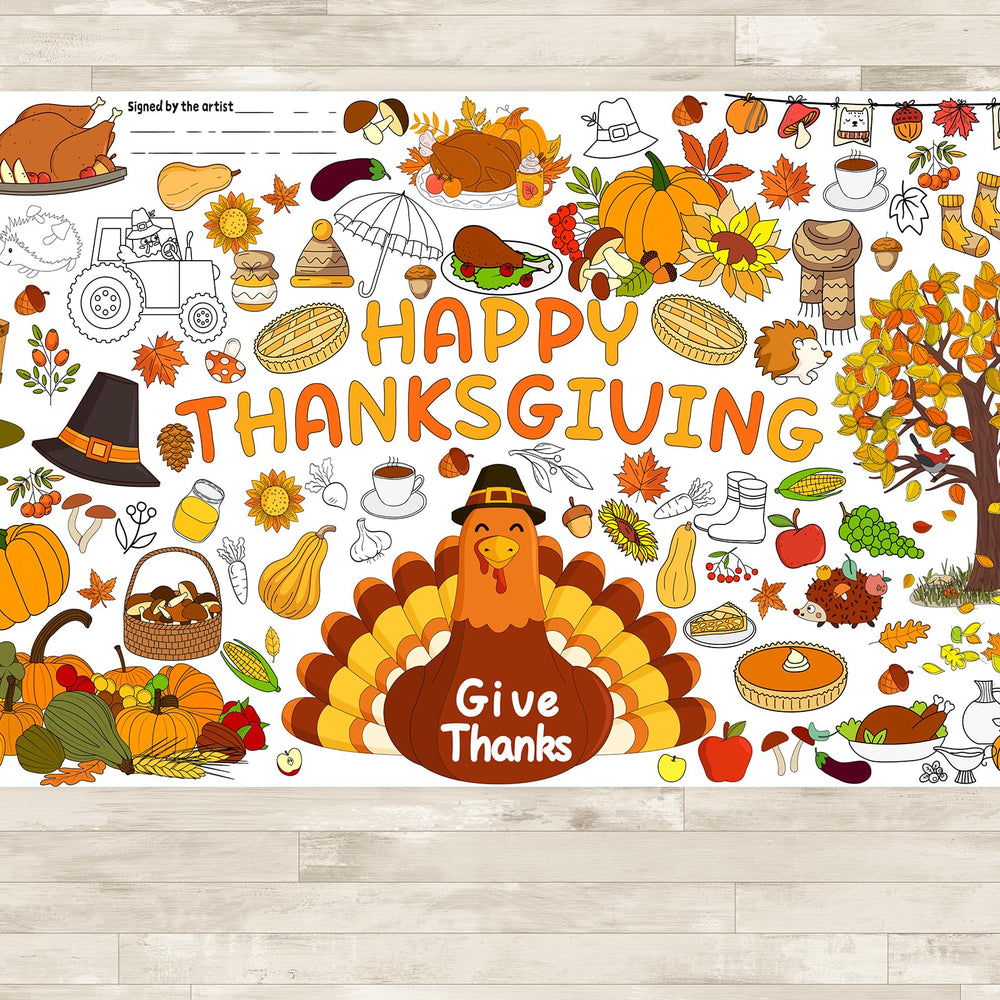 AinDen classroom-friendly fall craft table cover for activities.