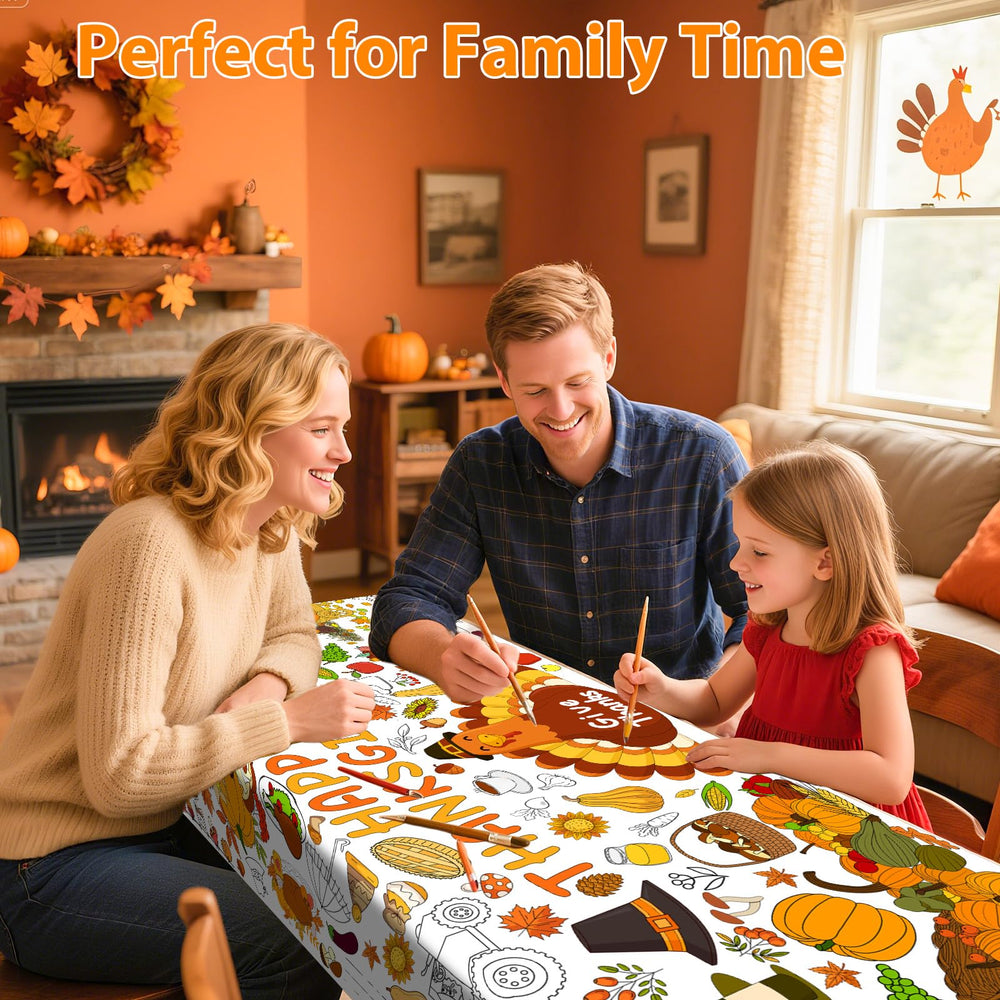 AinDen giant coloring poster that also serves as a table cover.