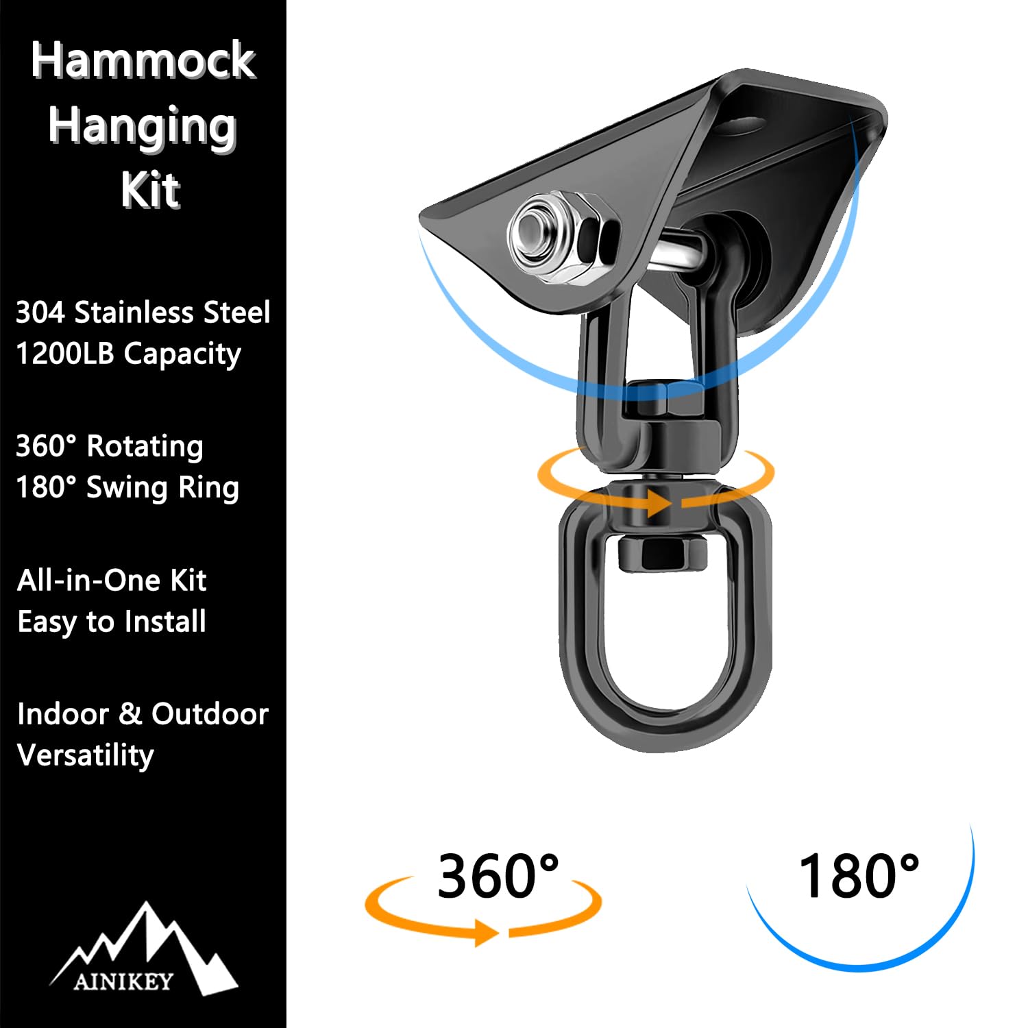 AINIKEY 1200 lb capacity hardware for sturdy outdoor hanging