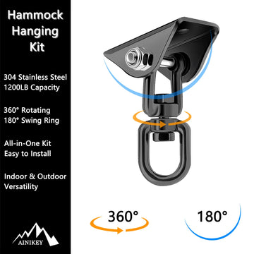 AINIKEY 1200 lb capacity hardware for sturdy outdoor hanging