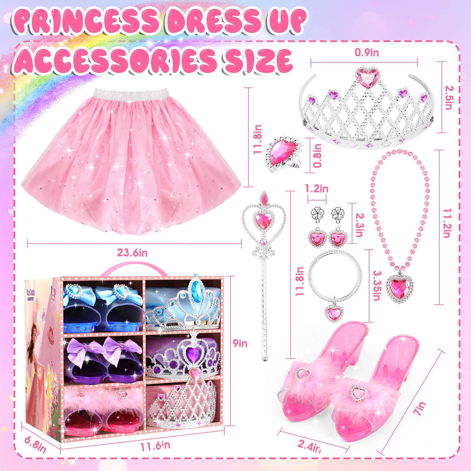 AINIOKA princess dress ensemble shows vibrant dresses for mix and match storytelling