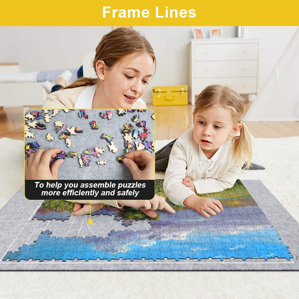 Ainiv jigsaw mat with drawstring storage bag for easy transport