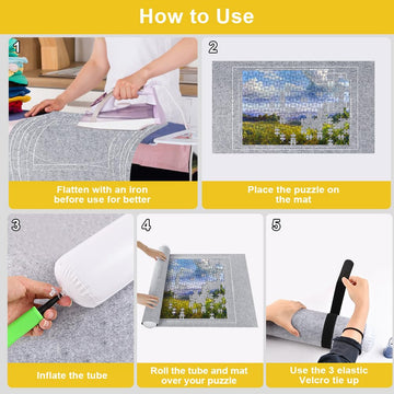 Ainiv jigsaw mat unfolded and flat for puzzle work