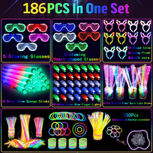 AioAuiy glow fiber wands flexing with the beat for vivid moments