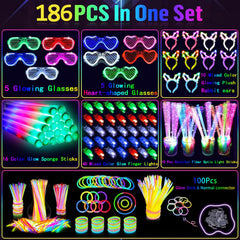 AioAuiy glow fiber wands flexing with the beat for vivid moments