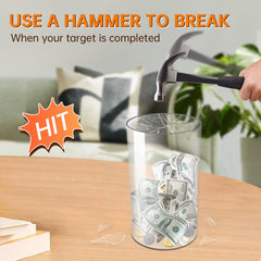 AIPOR Clear Piggy Bank invites DIY decoration, enabling creative, hands-on learning.