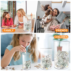 AIPOR Clear Piggy Bank must-break-to-open design creates a memorable saving milestone.
