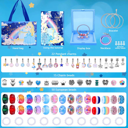 AIPRIDY DIY jewelry parts spread with colorful beads sparks creativity.