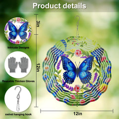 AiQDBAA outdoor garden wind spinner designed for balconies, patios, and yards.