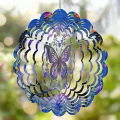 AiQDBAA wind spinner butterfly sunlight reflection creates sparkling garden decor.