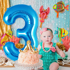 AIQINHU Blue ocean foil balloons with premium shine