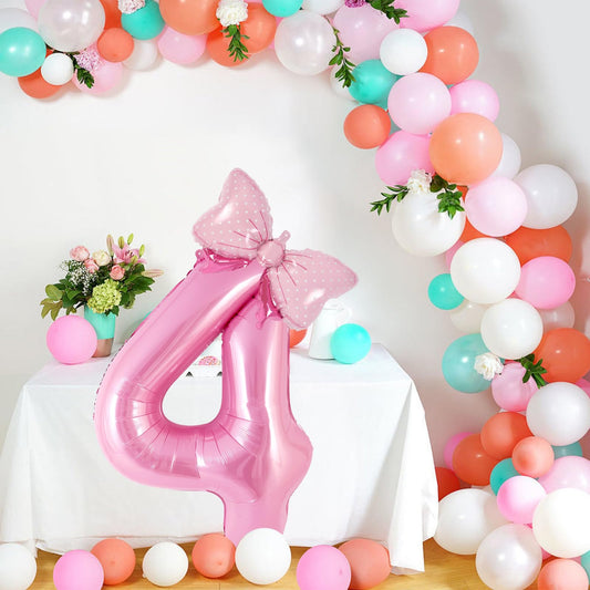 AIQINHU bow balloon adds decorative focal point for themed parties.