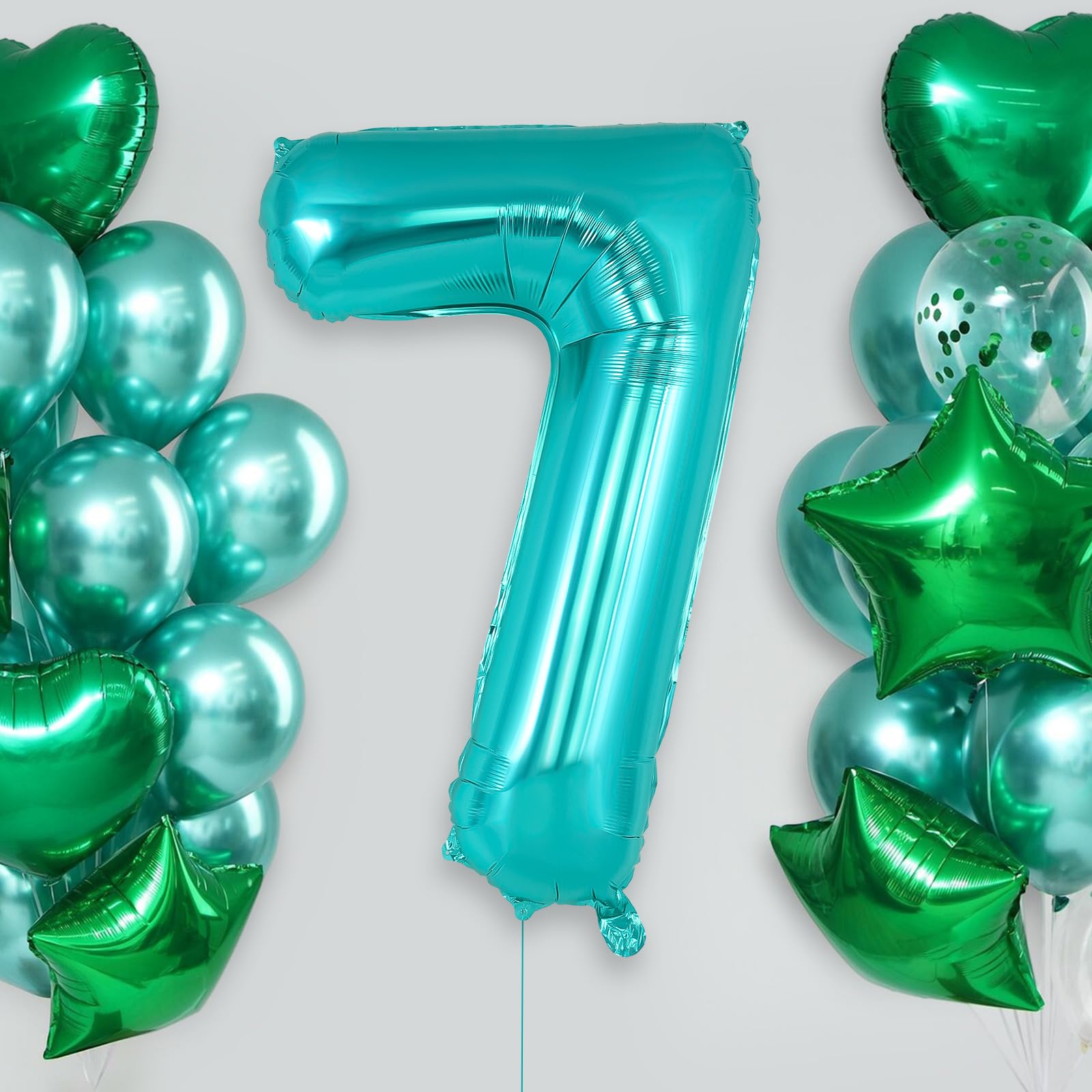 AIQINHU giant number 7 balloon creates a bold backdrop for celebrations.