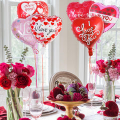 AIQINHU pink and red heart balloons for proposals and weddings