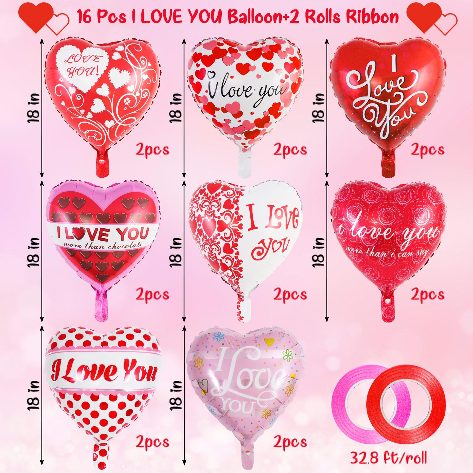 AIQINHU I Love You foil balloons set a heartfelt mood for celebrations