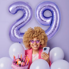 AIQINHU easy-to-use inflation setup for the purple number 9 balloon.
