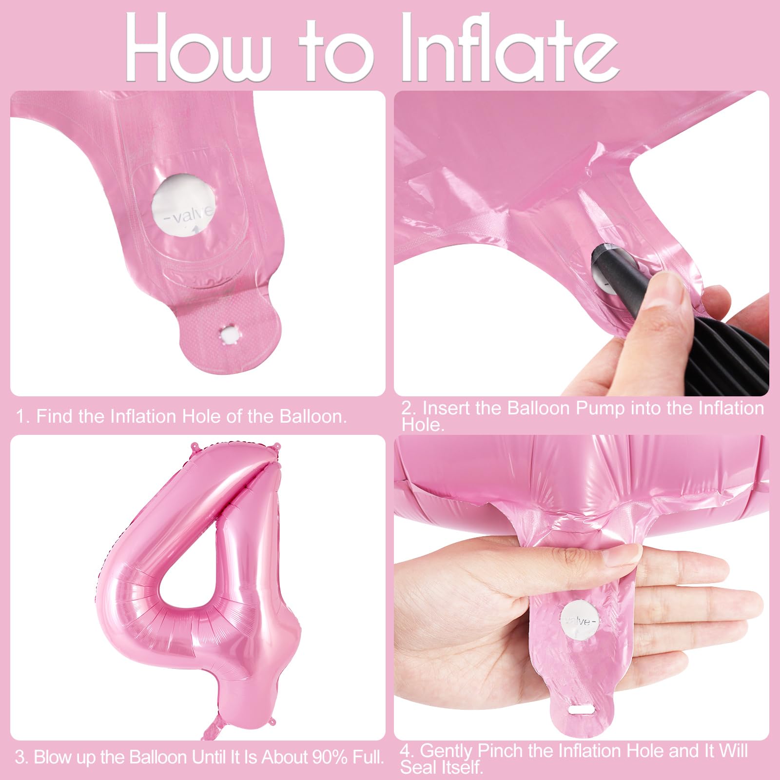 AIQINHU pink bow set is ideal for girl birthday decor.