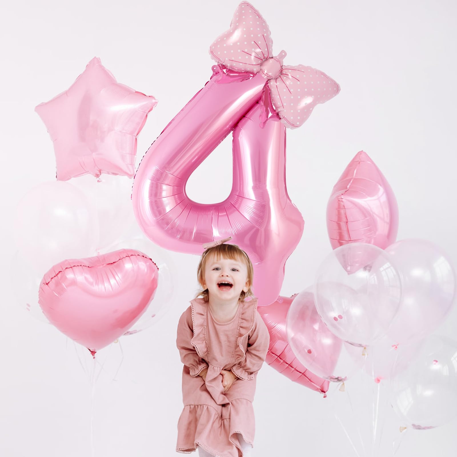 AIQINHU pink 4-balloon stays inflated longer for reuse.
