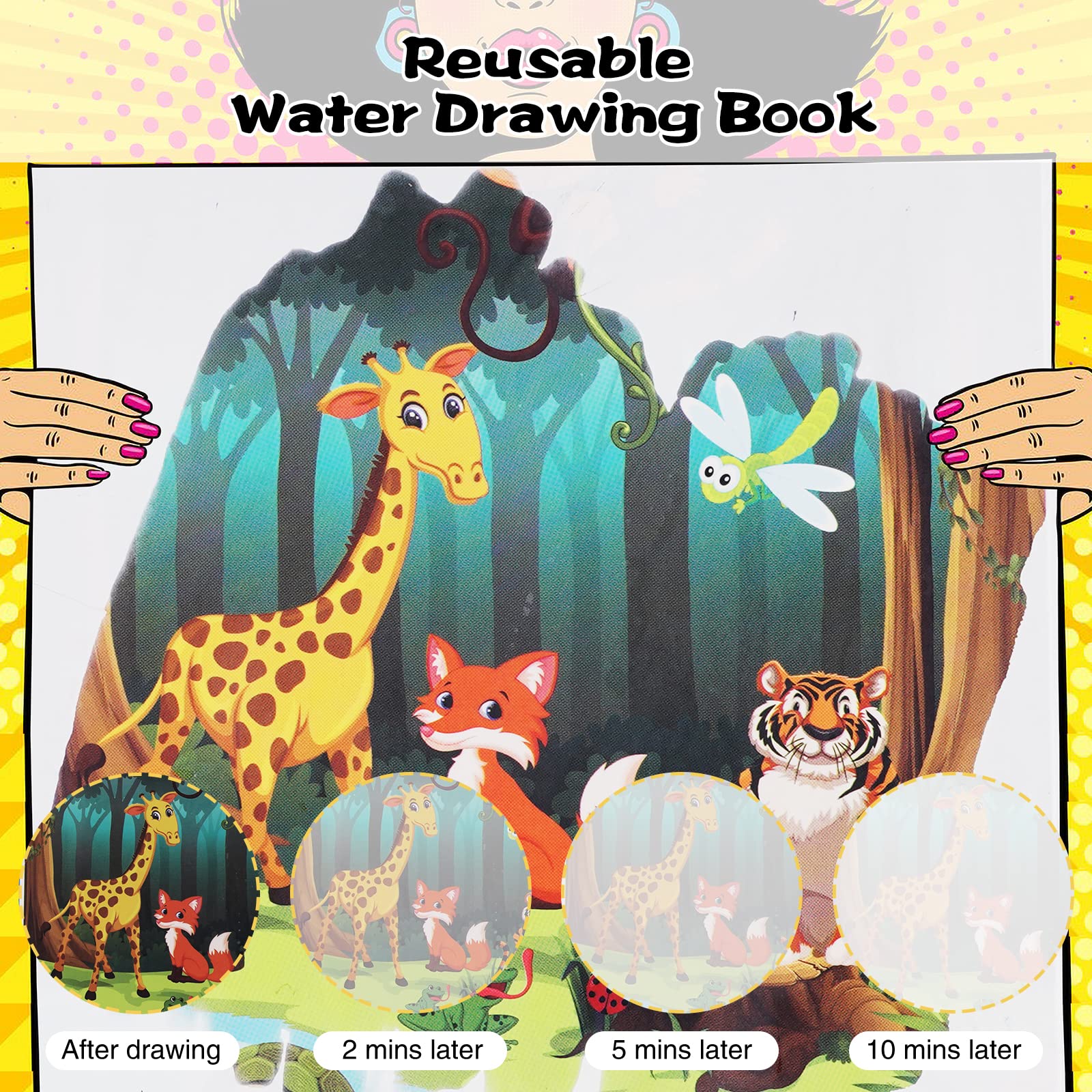 Air Blow animal themed pages support imaginative play