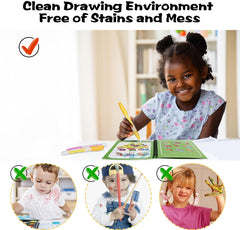 Air Blow numbers and letters pages promote basic literacy