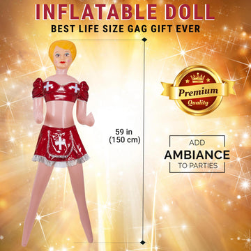 AIR GAG 59-inch inflatable doll ready for themed birthday decor
