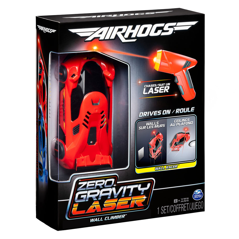 Air Hogs Zero Gravity Laser used indoors on walls and floors for safe fun.