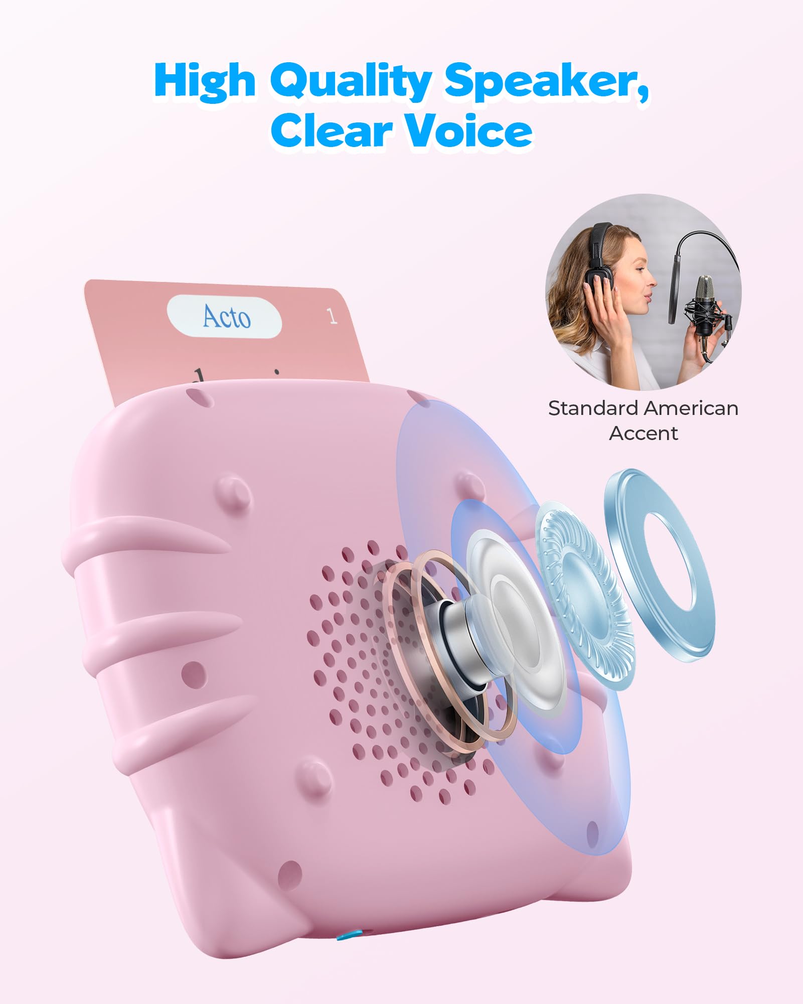Airbition cards show English and Spanish captions for vocabulary