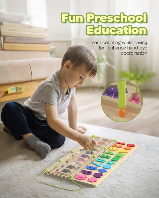 Airbition Magnetic Number Maze encouraging hands-on number exploration 1-10