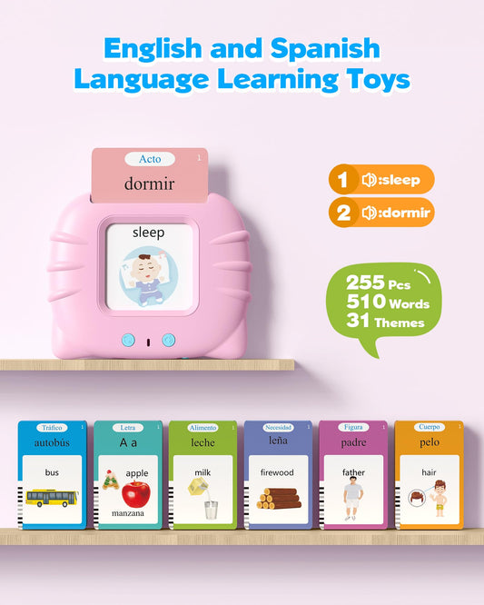 Airbition talking flash cards with dual language playback
