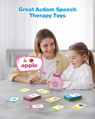 Airbition Talking Flash Cards Montessori setup encourages independent play.
