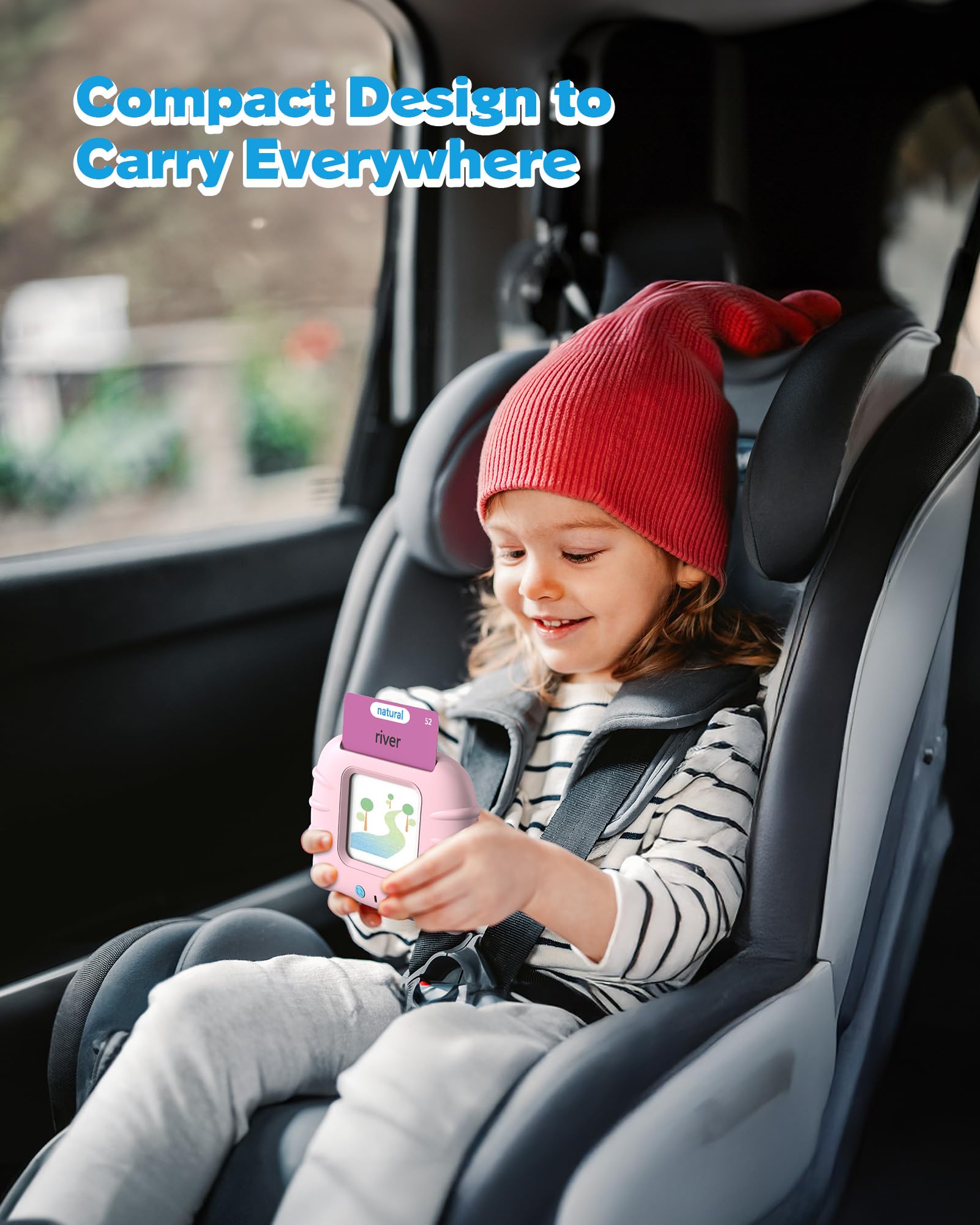 Airbition Talking Flash Cards portable pouch keeps cards ready on the go.