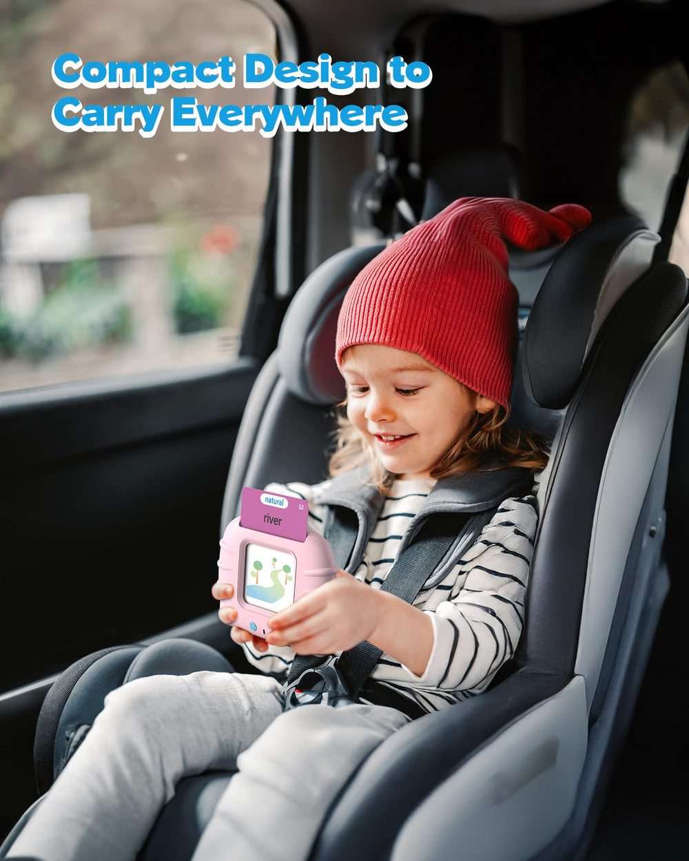 Airbition Talking Flash Cards portable pouch keeps cards ready on the go.