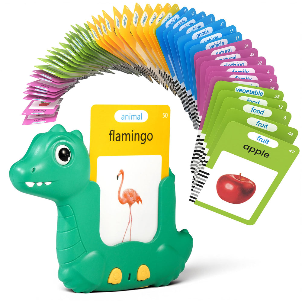 Airbition Talking Flash Cards package view supports toddler vocabulary growth.