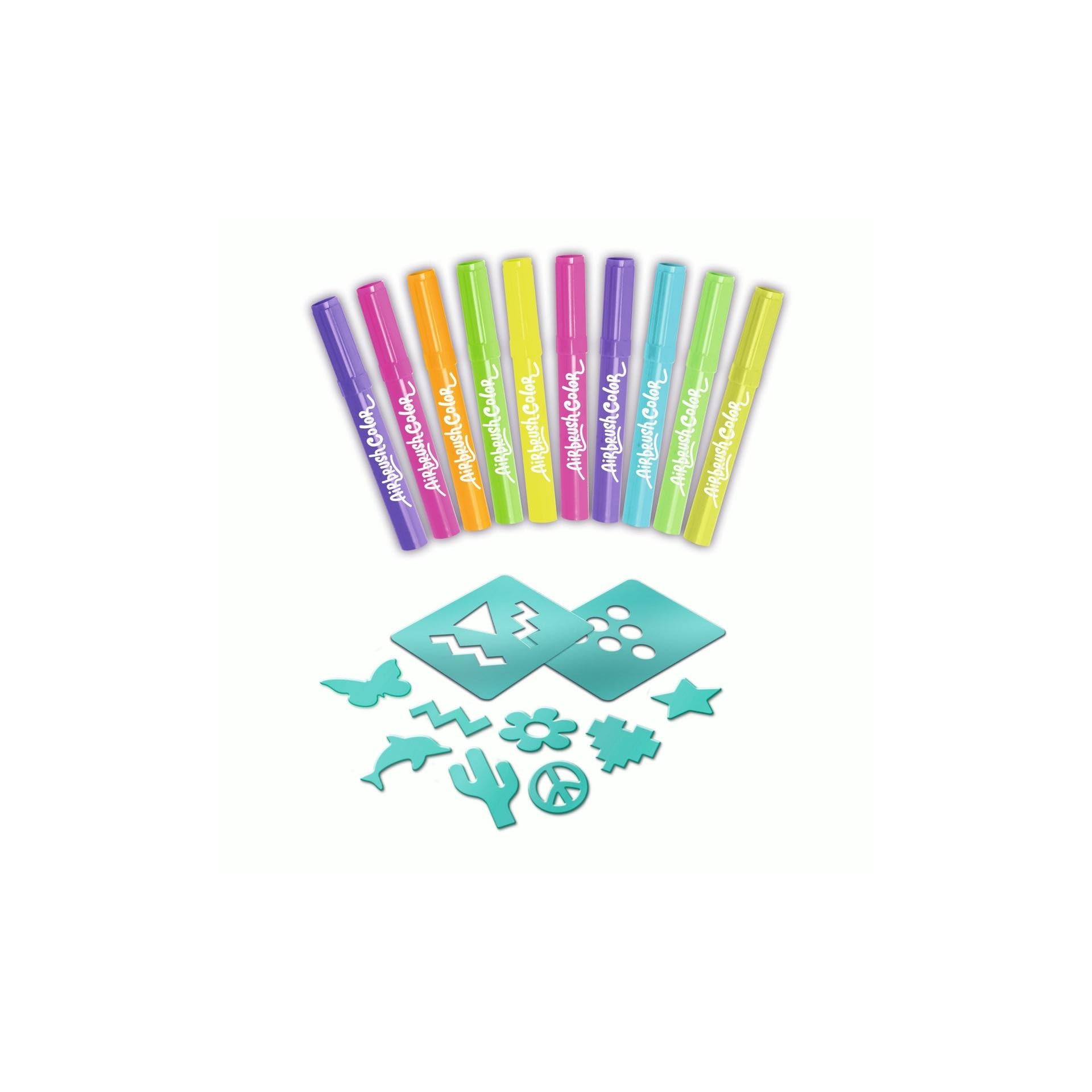 Airbrush Plush 10-pack refill markers kit enables washable, reusable plush designs