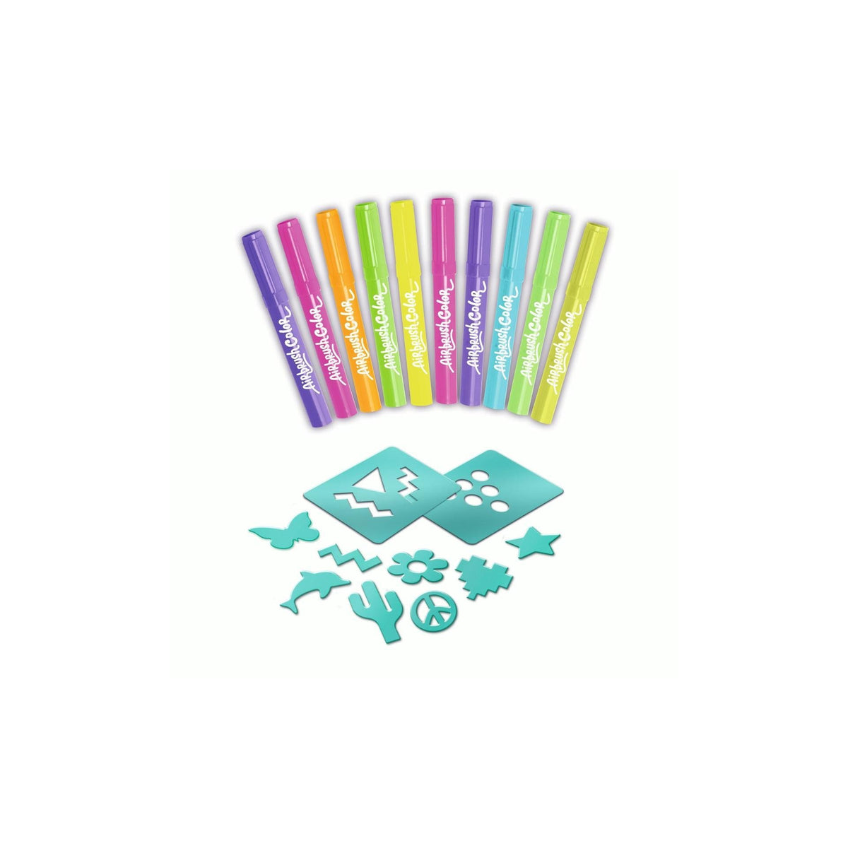 Airbrush Plush 10-pack refill markers kit enables washable, reusable plush designs