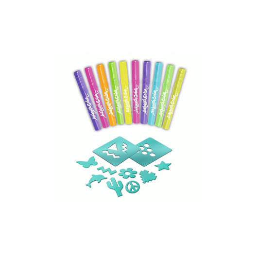 Airbrush Plush 10-pack refill markers kit enables washable, reusable plush designs