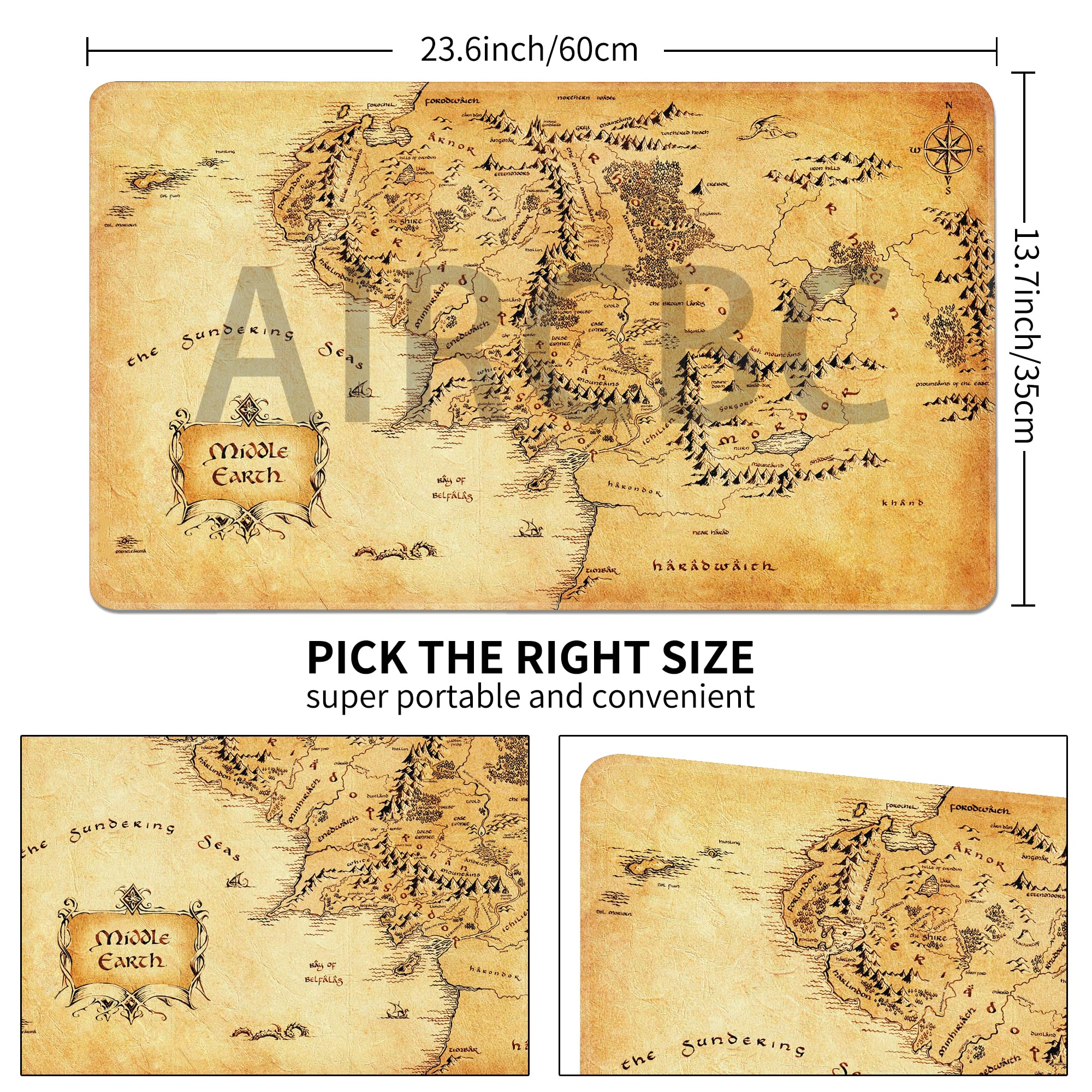 AIRCBC MTG playmat shows vibrant printed background detail enhances table aesthetics.