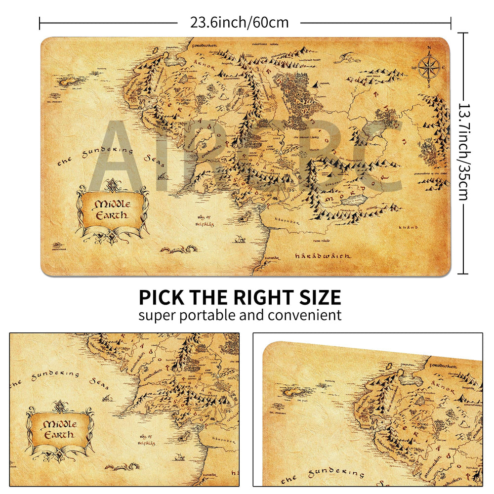 AIRCBC MTG playmat shows vibrant printed background detail enhances table aesthetics.