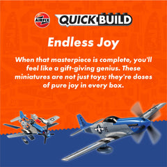 Airfix Quickbuild P-51D Mustang display model ideal for shelves and gifts