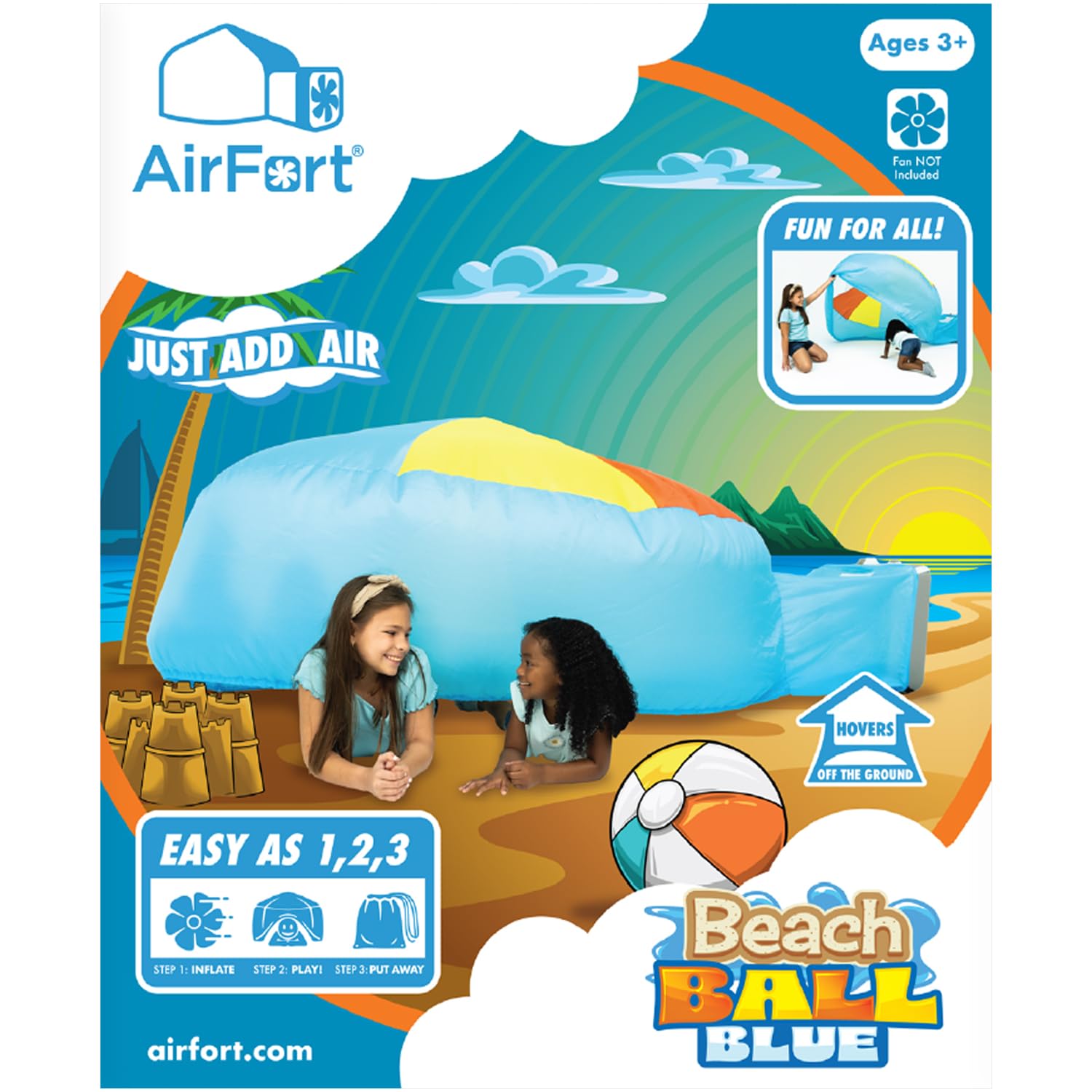 Air Fort interior space illustrating roomy play area