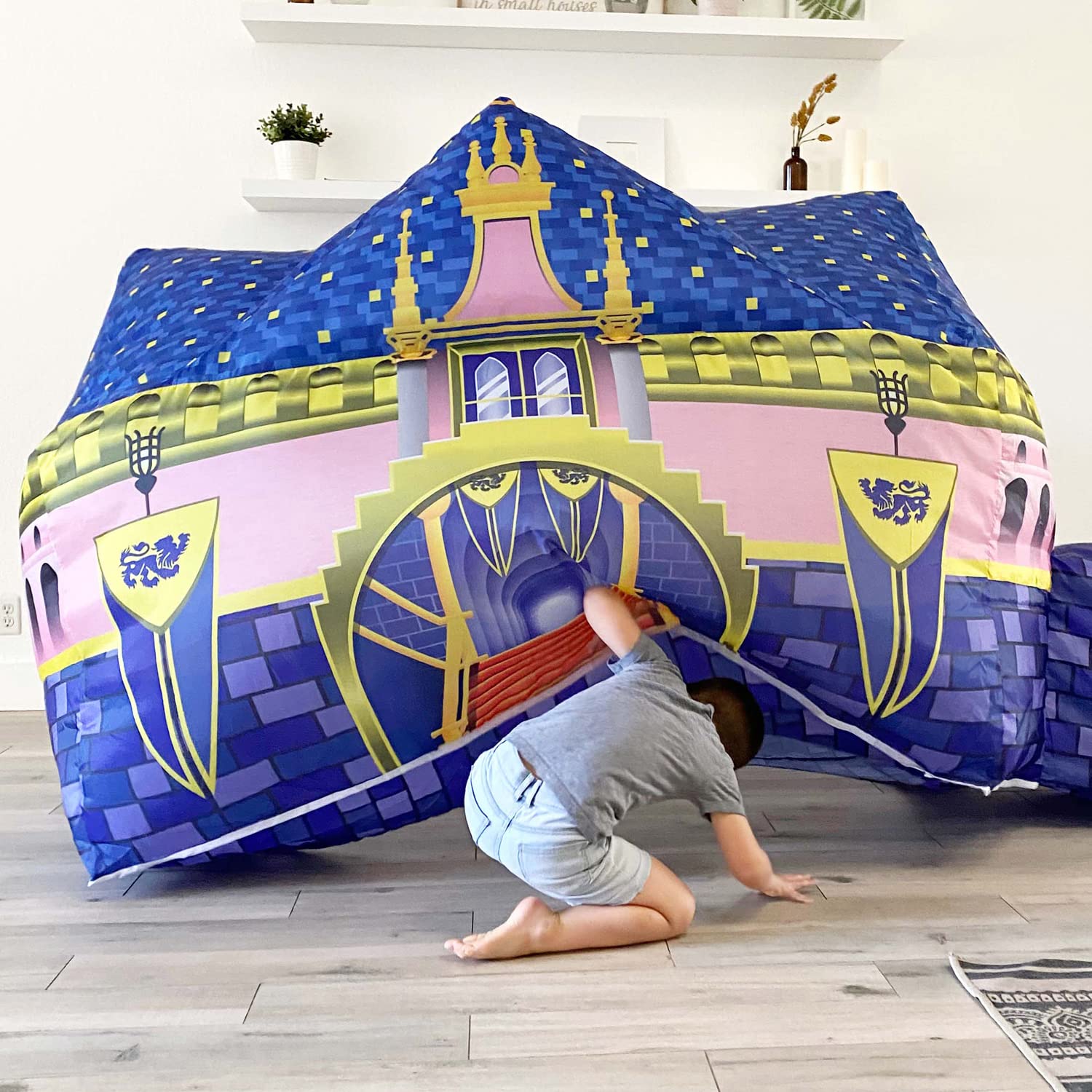 AirFort Royal Castle in the room creates a focal point for indoor adventures.