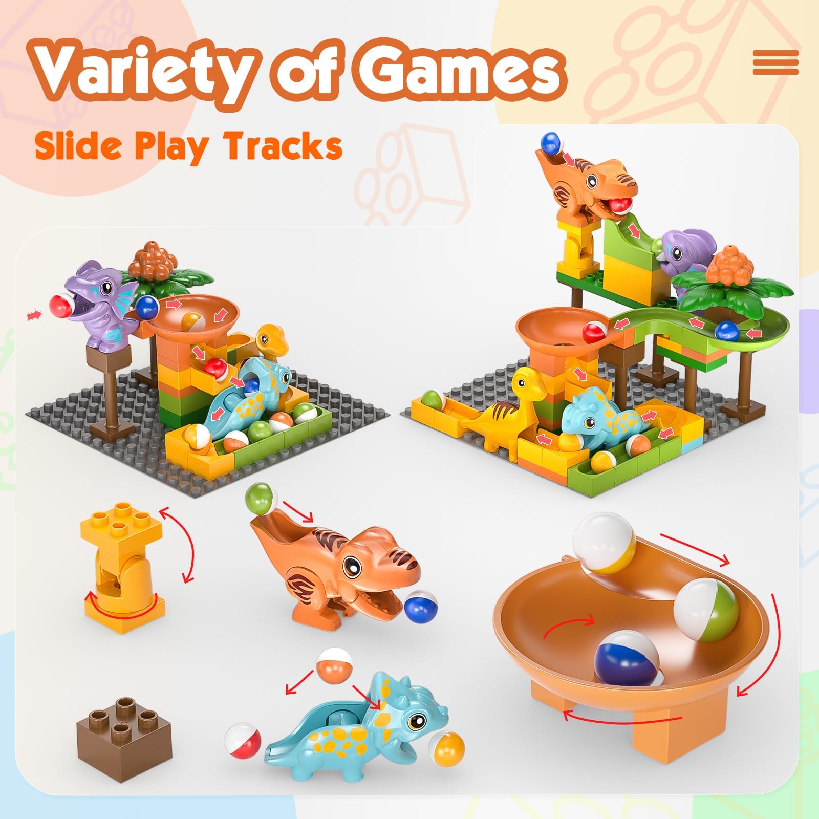 Airkid dinosaur building blocks kit lets kids snap large bricks into imaginative scenes